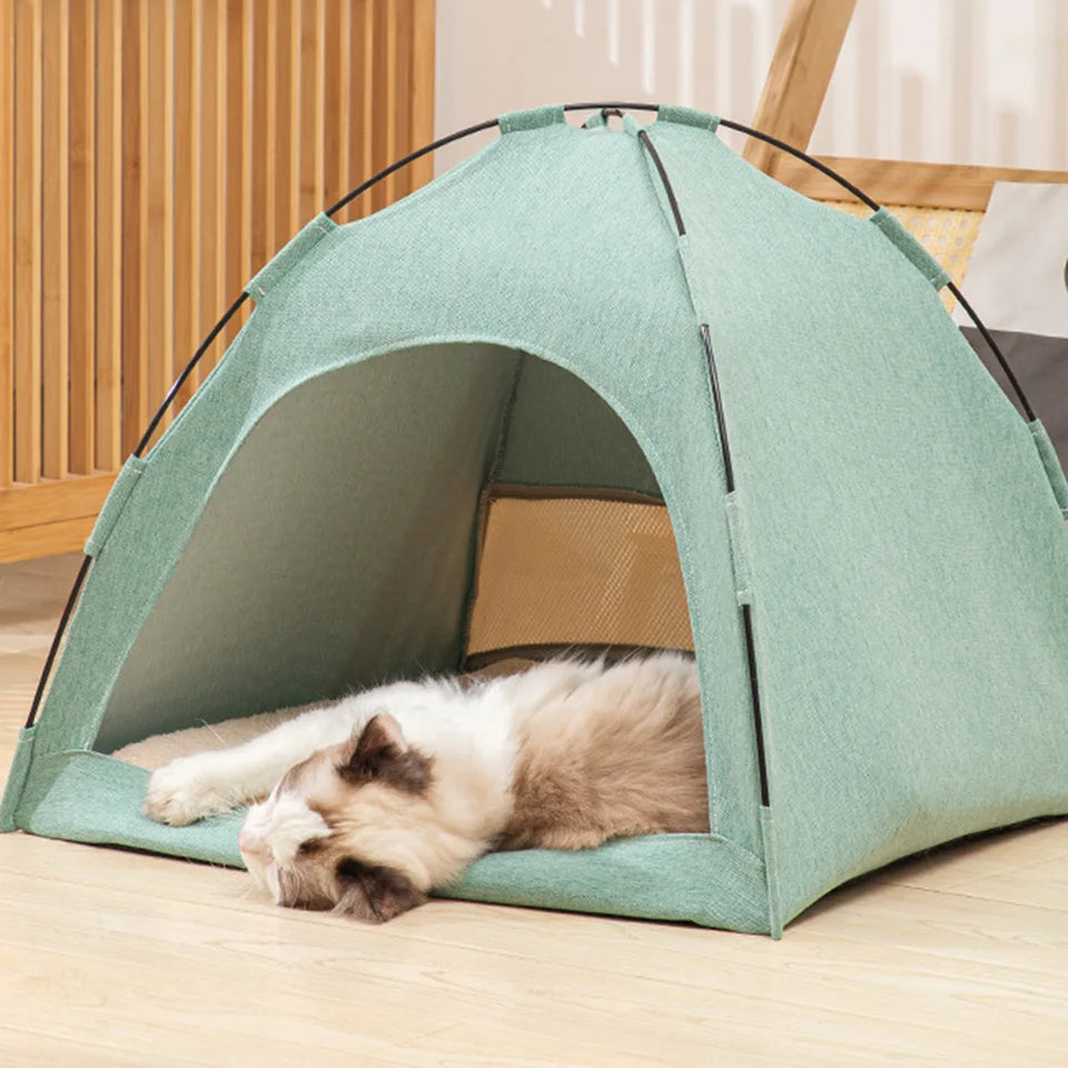 Cat Tent Bed Large Space Breathable Comfortable Washable Pet Tent House for Pet Cat Dog All Seasons S Size Cat Tent Bed Cat Tent