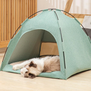 Cat Tent Bed Large Space Breathable Comfortable Washable Pet Tent House for Pet Cat Dog All Seasons S Size Cat Tent Bed Cat Tent