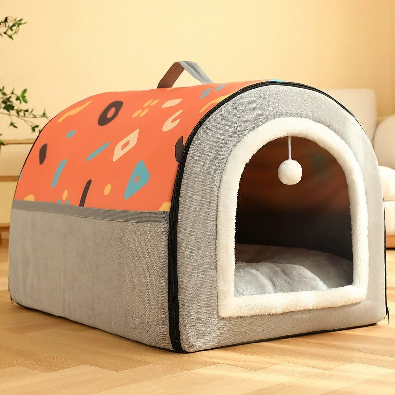 New Autumn Winter Warm Dog House Detachable Pet Sleeping Bed for Small Medium Dogs Cats Soft Non-slip Dog Kennel Cama Para Perro